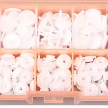 OEM Multi-Color Solid Color Round Marathon Running Number Bib Clip Plastic Race Running Bib Clips Buckle Plastic Snap Button thumbnail-4