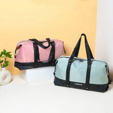 Wholesale Gym Bag for Women Men Kids Sport Duffel Bag With Toiletry Bags Waterproof Travel Weekender Overnight Carry on Bag for Yoga Sports thumbnail-2