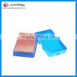 Blue Clear Plastic Playing Cards Box