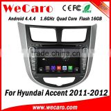 Wecaro WC-HU7202 Android 4.4.4 car multimedia system 1024 * 600 for hyundai accent 2013 android 1080p 2011-2014