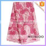 Mitaloo French Tulle Lace Fabric Embroidery Lace With Stones For Wedding Dress MFL0141