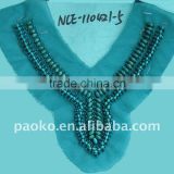 Fashion Style Handmade Neckline Bead Sew on Patch Beaded Applique