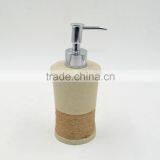 Polyresin Sandstone Bathroom Accessories Set With Hemp Rope thumbnail-2