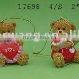 Polyresin Valentine bear