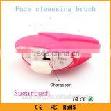 Multi-Function Rechargeable Silicone Sonic Facial Cleansing Brush Vibrating Facial Massager thumbnail-2