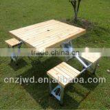 Really Factory Outdoor Aluminum Portable Wooden Picnic Table thumbnail-1