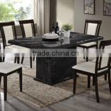 Latest Stainless Marble Top Table Cushion Solid Wood Chair for Europe
