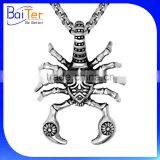 Wholesale Custom Vintage Rock Punk Gothic Style Titanium Stainless Steel Spider Pendant Necklace Pendant Jewelry For Men thumbnail-1