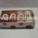 4pcs Scented Pillar Candle Round Candle Gift Candle Valentine's Candle thumbnail-1