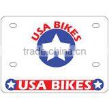 Personalized .055" White Polyethylene Motorcycle Plate Support