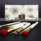 Custom Private Label 9 Piece Animal Hair Makeup Brush Set With Quality Bag