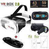 2016 Original VR Virtual Reality 3D Movies Games VR Box 3D Glasses For 3.5 to 6.0 Inch Smartphone
