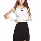 Fashion Korea Boat Neck Women Ladies Knitted Slim T Shirt Sleeveless Blouse Ladies Casual Tops Latest Design thumbnail-2