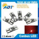 Canbus T10 194 Wedge/ BA9S/PCB Plug 6*5630SMD LED Bulb Red Color