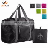Luckiplus Foldable Travel Duffel Bag Luggage Sports Gym Water Resistant Nylon Black
