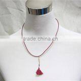 Newest Pendant Necklace w / Gold Arrow & Wine Tassle Wine String Choker Necklace 2016 Fashion Style Wholesale