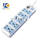 10 Way Multiple Power Extension Lead Socket With Voltmeter thumbnail-1