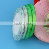 Wholesale Gold & Silver Metallic Edges Polyester Satin Ribbon Roll thumbnail-1