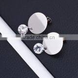 Fashion Big Crystal Stainless Steel Crystal Earring BE10161 thumbnail-5