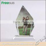 Freesub BSJ10A L120*H190*W40mm Big Ice Hill Screen Blank 3D Sublimation Personalized Crystal