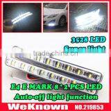 Universal 100% Waterproof E MARK 16pcs 3528 LED Car DRL Driving Daytime Running Light With Automatic Switch On/off