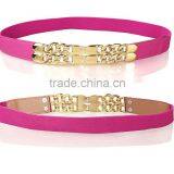 Hot Sale Fashion Metallic Gold Belt Woman Elastic Belt