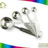 4pcs Ultra-durable Stainless Steel Stackable Measuring Spoon Set With Storage Key Ring thumbnail-1