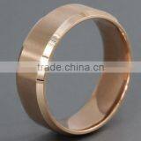 Mens Womens Wedding Bands Classic 8MM Titanium Steel Promise Rings for Him High Polished Rose Gold Comfort Fit Ring thumbnail-6