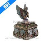 Handcasted Resin Fairy Collectible Jewelry Trinket Box thumbnail-1