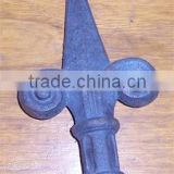 ornamental iron spears and finials