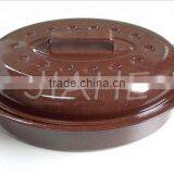 Chocolate Enamel Oval Chicken Roaster thumbnail-1
