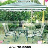Poly Rattan Garden Furniture Umbrella And Table Set thumbnail-1