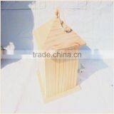 Wooden Bird Cage, Wood Bird House, Multifunctional Large Hanging Bird Feeder thumbnail-3