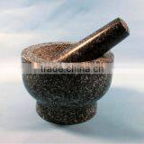 Polised Granite Mortar and Pestle With Unique Design thumbnail-1