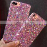 Colorful glitter TPU soft phone case for iPhone 7 7 plus