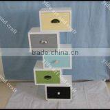 Unique Design Home Decorative Furniture Colorful Wooden DIY Storage Cabinet, Easy to Move thumbnail-6