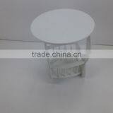 White Fashion Round Wooden Table Tea Table thumbnail-3