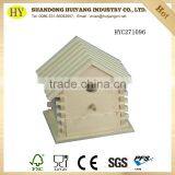 FSC Unfinished Wood Carved Bird House Wholesale thumbnail-1