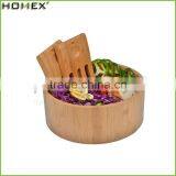 China Cheap Bamboo Salad Bowl With Serving Hands/Homex_Factory thumbnail-2