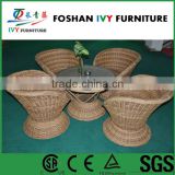 leisure coffee shop tables and chairs garden rattan dining set