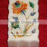 Marble Inlay Gift Box, Marble Decorative Inlay Box, Marble Decorative Jewellery Box thumbnail-1