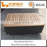 Evensun Classic Storage Wicker Box Wooden Cover thumbnail-2