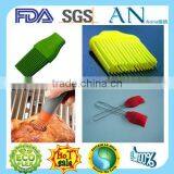 Silicone Pastry Basting Brush|Orange Silicone Basting Brush With Bamboo Handle thumbnail-1