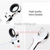 FLEXIBLE HEAD Ratchet Wrench Set Combination Spanner Kit Open Ended and Ratchet Ring Great Double Ended Combi Spanners thumbnail-4