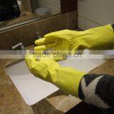 NMSAFETY Yellow Household Long Latex Gloves thumbnail-1
