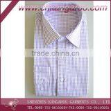 New Design Yard Dyed Gingram Easy Care Cotton Fused Spread Collar Dress Shirts thumbnail-1