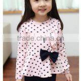 Spring Autumn Baby Girls Clothing Sets Girl Cartoon Suit Clothing Children Kids Coat Polka Dot Clothes Pants T-shirt+pant thumbnail-2
