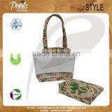 See Through PVC/ PP Laminated Juco Bag With Pouch thumbnail-3