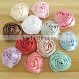 Handmade Satin Rose Flower Headband for Kids Hair Accessories thumbnail-5