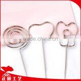 Creative Popular Designs Silver Color Metal Wire Desk Document Clips